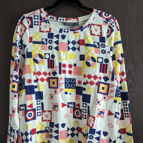 NWOT Abstract Colorful Crewneck Sweatshirt - Picture 1 of 4